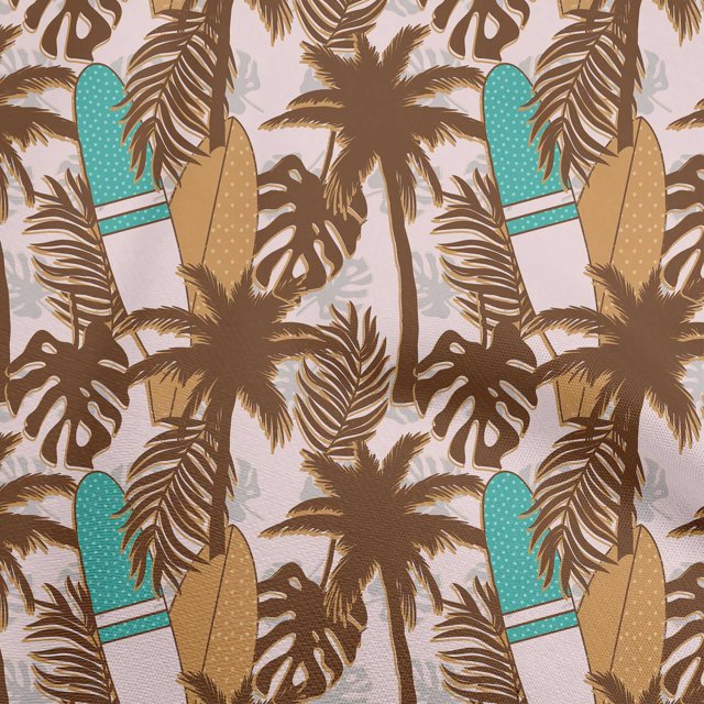 oneOone Silk Tabby Brown Fabric Tropical Craft Projects Decor Fabric Printed By The Yard 42 Inch Wide
