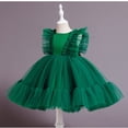 thumbnail image 4 of Robes pour Filles Perles à Volants Fleur Mariage Concours Anniversaire Soirée Tutu Robe Tout-Petit Noire 3-4 Ans, 4 of 4