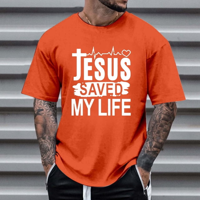 T-shirts pour Hommes Manfinity LEGND Slogan Graphique Décontracté T-Shirt à Manches Courtes pour Usage Quotidien