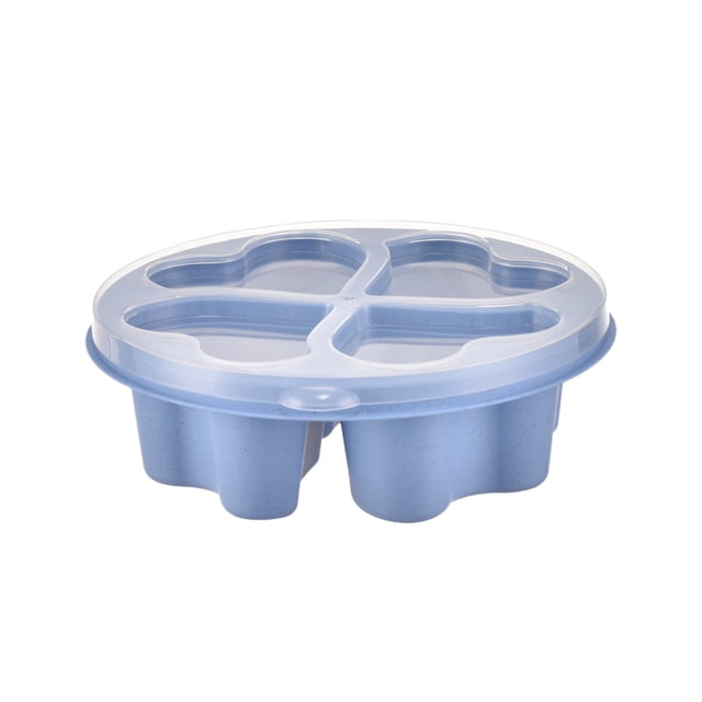 Aesthetic Lunch Box Heart Shaped Fruit Snack Candy Box, Straw Lunch Box, Four Compartment Tea Box, Transparent Lid Cross-Border Snack Box Box with Lid