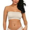 thumbnail image 3 of Double Women Plus Size Strapless Bra Bandeau Tube Removable Padded Top Stretchy, 3 of 4