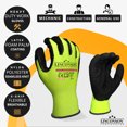 thumbnail image 2 of LINCONSON Safety Performance Series Construction Mechanics Work Gloves (Medium, Green - 6 Pack), 2 of 4