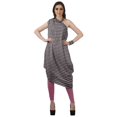 thumbnail image 1 of Moomaya Robe Kurti Sans Manches à une Épaule Imprimée pour Femmes, Vêtement de Créateur Boho pour Fête, 1 of 7