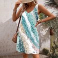 thumbnail image 4 of Penkiiy Robe pour Femmes, 2024 Robes Hawaïennes Robe de Soirée Sans Manches Débardeur S Bleu, 4 of 6