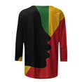 thumbnail image 5 of QIPOPIQ Chemises pour Femmes Chic Décontracté, Mode Féminine Décontractée Col Rond Manches Trois Quarts T-Shirt Imprimé Haut Liquidation, 5 of 5
