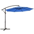 thumbnail image 3 of Gymax 10 ft Patio Cantilever Offset Umbrella Yard Garden Outdoor w/ 8 Ribs Blue, 3 of 10