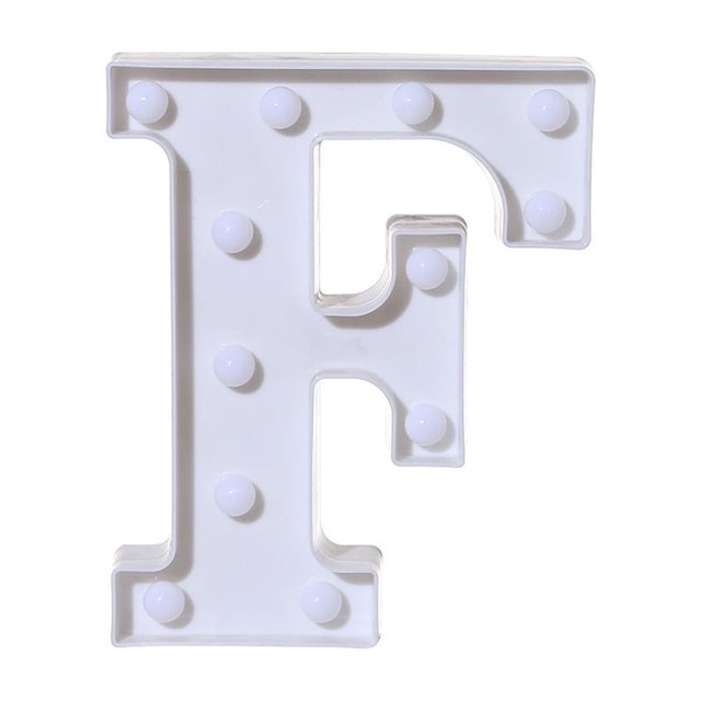 TopLLC Alphabet LED Letter Lights Light Up White Plastic Letters Standing Hanging A-M & on Clearance