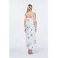 thumbnail image 3 of Robe Maxi à Imprimé Floral Hawaïen Luau pour Femme, Décolleté Cœur, L Sable Plage Crème, 3 of 5