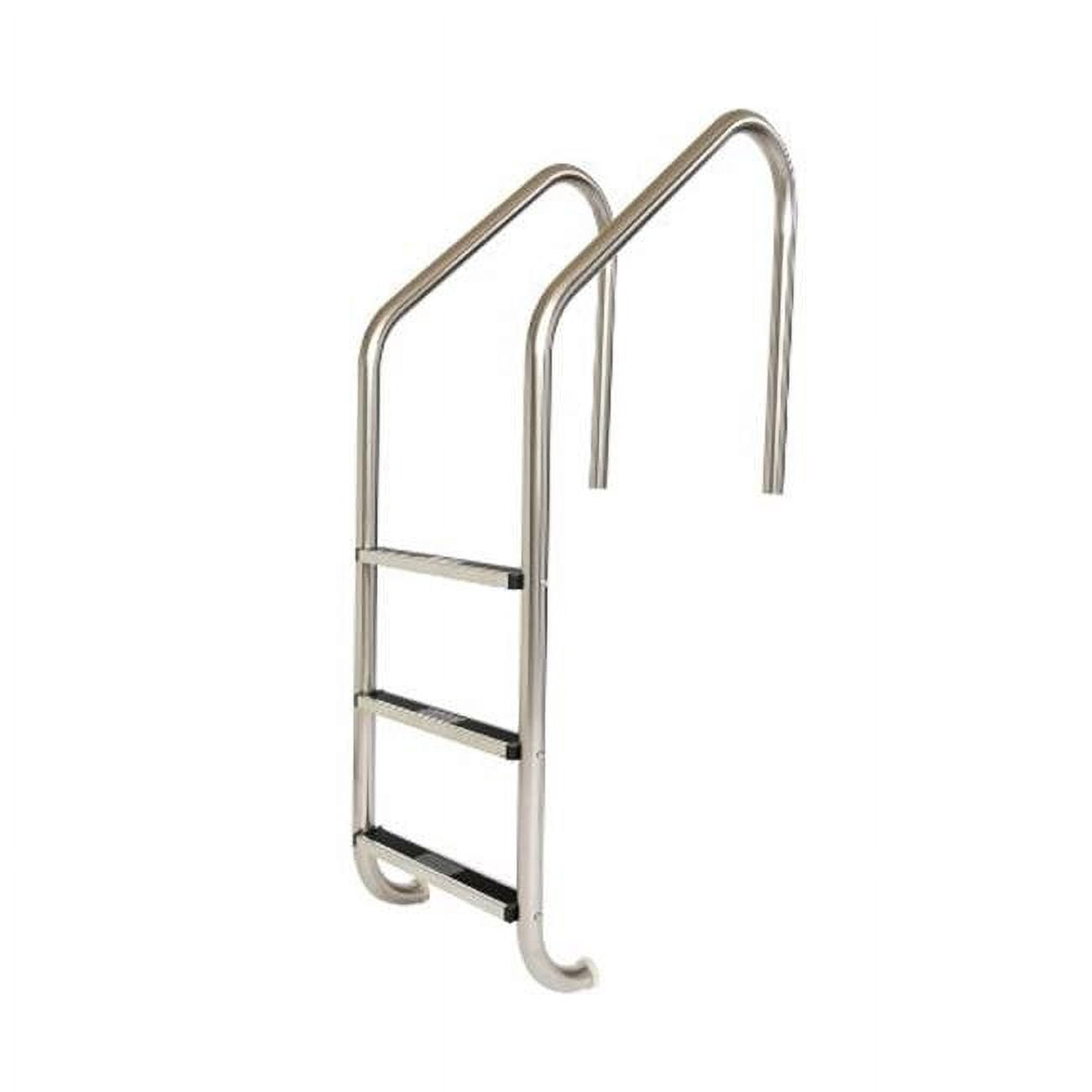 S.R. Smith VLLS-103S 4 ft. 5 in. x 24 in. 3-Step 304 Stainless Steel Economy Ladder with Elite LTDF-103 Stainless Steel Tread