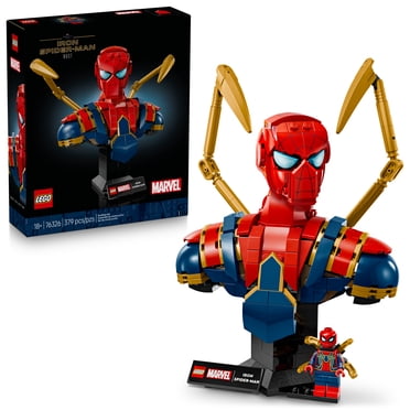 LEGO Marvel Le Buste d’Iron Spider-Man, Ensemble de Construction à Collectionner pour Adultes 76326
