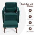 thumbnail image 4 of Costway Modern Berber Fleece Single Sofa Chair w/ Ottoman & Waist Pillow Green, 4 of 10