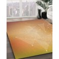 thumbnail image 3 of Ahgly Company Tapis d'Intérieur Lavable à la Machine, Carré, Transitionnel, Orange, Tapis de Zone, 3 Pieds Carré, 3 of 7