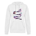 thumbnail image 1 of Penkiiy Sweat à Capuche pour Femmes Mode Manches Longues Imprimé avec Poche Décontracté Blanc Y2K, 1 of 9