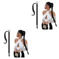 thumbnail image 3 of ziyahi DIY pour Différentes Tresses Extension de Cheveux pour Volume Instantané Extension de Queue de Cheval Tressée Changement de Style Noir 2ensemble, 3 of 6