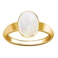 thumbnail image 1 of Divya Shakti Bague en Opale Blanche de 3,25-3,50 Carats, Panchadhatu, Design Simple (5,75), 1 of 4
