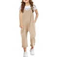 thumbnail image 1 of Girls Jumpsuits Overalls Spaghetti Strap With Pockets Loose Harem Pants Rompers for Girls Girls Outfits Size 12-14, 1 of 8