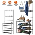 thumbnail image 4 of EGNMCR Shoe Rack for Closet Entryway Shoe Rack With Coat Rack 5-Layer Shoe Rack Organizer For Bedroom Dormitory Plastics shoe rack, 4 of 6