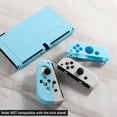 thumbnail image 4 of KOMI Switch OLED Case for Nintendo Switch OLED Model, Dockable Cover Soft TPU Protector Case for Switch OLED Grips & Console and Accessories with 2 Pcs Thumb Caps, Blue, 4 of 5
