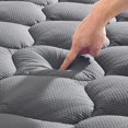 thumbnail image 3 of Sonive Full Size Mattress Protector, Mattress Topper with 8-21" Deep Pocket, Mattress Pad with 3-Zone Support, Mattress Cover Microfiber Fitted Mattress Machine Washable Grey, 3 of 5