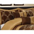 thumbnail image 1 of Comforter Set Queen Size  7-Piece Soft Bedding Quilt  Coverlet Bedspread with Tight Fabric and Strong Handle Chocolate and Gold, 1 of 4