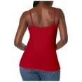 thumbnail image 3 of Hiiyo Women's Plus Size Spaghetti Strap Camisole with Built-In Bra Summer Tank Top, Sizes S-6XL, 3 of 5
