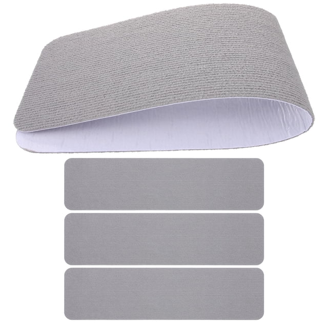 BRIGHTFUFU 4Pcs Washable Stair Runner Grey Carpet for Indoor Use Stairs
