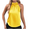 thumbnail image 1 of Birdeem Fashion Womens Casual Round- Neck Sleeveless Button Solid T-Shirt Top Blouse, 1 of 12