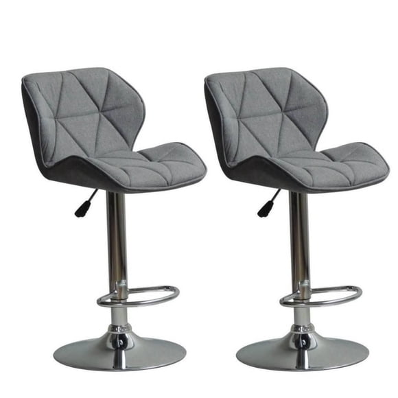 Plata Import Grey Adjustable Stool Set of 2