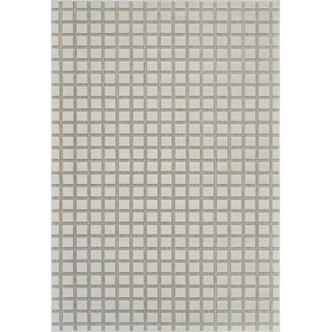 Rug Branch Maise Checkered Indoor Outdoor Area Rug, Beige Cream, Modern - Entryway, Hallway, Bathroom, and Kitchen