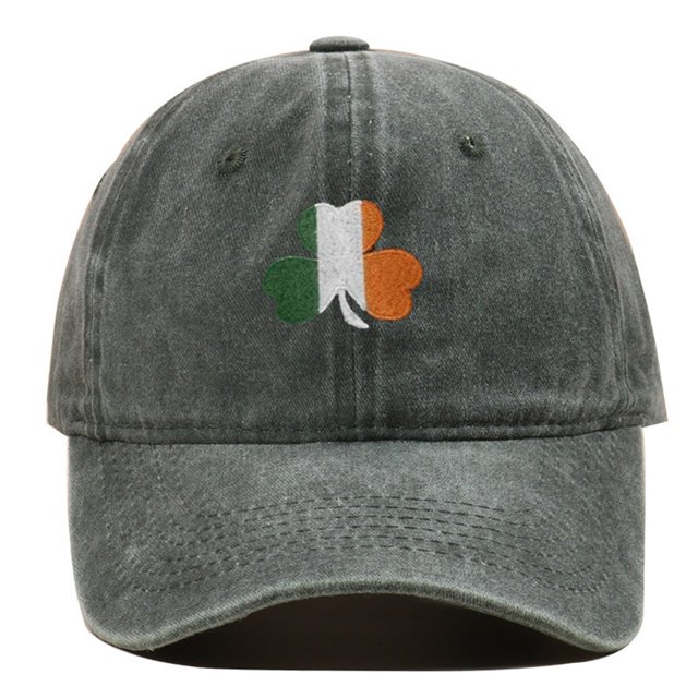 Irish Vintage Baseball Cap Embroidered Cotton Adjustable Distressed Dad Hat