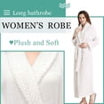 thumbnail image 4 of Artfasion Womens Long Flannel Bathrobe Solid Soft Plush Bath Robe Microfiber Fleece Full Length Sleepwear, 4 of 6