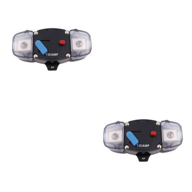 Decodeary Plastic Circuit Breaker Professional Resettable Overload Protective Automotive Ship Truck Speaker Accessories 150A 2Set