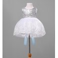 thumbnail image 4 of Robe Princesse Bébé Enfant Fille Nœud en Dentelle Florale Robe de Noël Fête Robes Formelles, 4 of 5