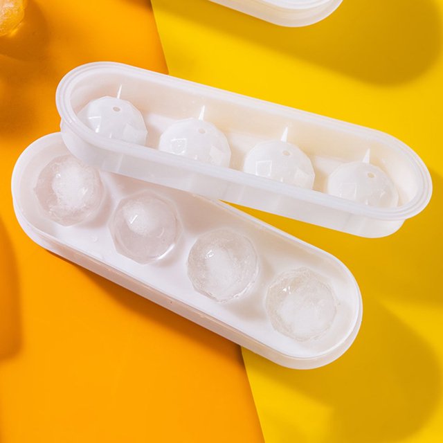 Ice Ball Maker Easy Demoulding Spill Resistant Sphere Ice Cube Mold for Chilled Drinks Cocktails