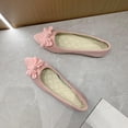 thumbnail image 4 of Xfvqtps Womens Pointed Toe Bow Flats Colorful Quilted Insole Comfortable Casual Flat Shoes for Work Leisure Pink, 4 of 5