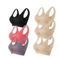 thumbnail image 1 of Timegard 6pc Sports Bras for Women Plus Size High Support Wireless Breathable Mesh Workout Running Bras, 1 of 2