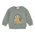 thumbnail image 1 of Minymo Long-Sleeve Sweatshirt - Dino on Sea Spray (Newborn), 1 of 3