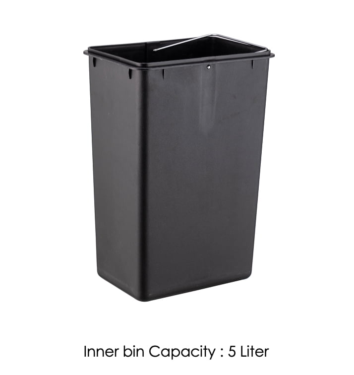 Poubelle à pédale en acier Inoxydable Mainstay 5L
