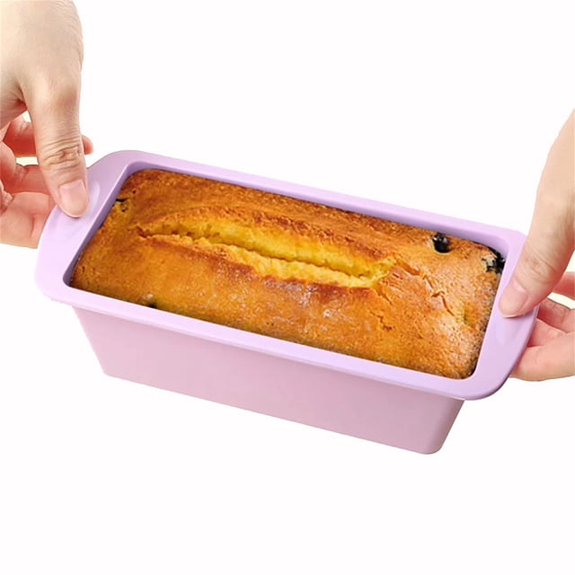 Fiudx Loaf Pan, Non Stick and Easy to Release Rectangular Mini Cake for Baking Bread, Flexible Bpa Baking Pan