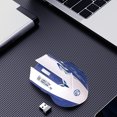 thumbnail image 1 of Wireless Bluetooth Mouse, Xinsrenus 2.4G Dual Mode Connection 6-Key Type C Fast Charging, 3600DPI Adjustable Office Gaming Mouse for Laptop Computer, Blue, 1 of 7