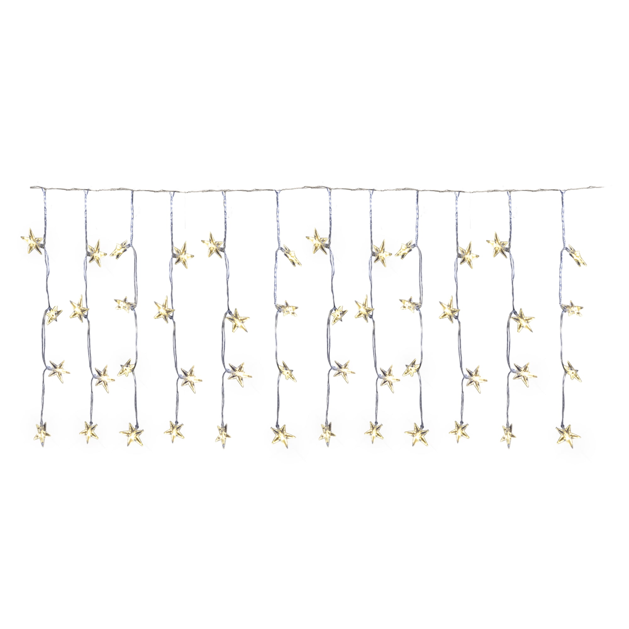 Danson Décor Glacons 100 DEL Étoiles Rideau Lumineux, Blanc Chaud