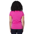 thumbnail image 2 of T-Shirt à Manches Courtes Col en V pour Femmes - Rose Vif - TG, 2 of 3