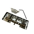 thumbnail image 3 of Demi-Pont de Guitare, Pont de Guitare en Métal, Pont de Queue Rigide Fixe, instrument de Musique Guitare Électrique Argent, 3 of 8