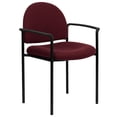thumbnail image 1 of Comfort Burgundy Fabric Stackable Steel Side Reception Chair with Arms, 1 of 9