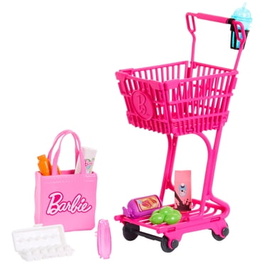 Barbie World Coffret Épicerie amusante, 11 accessoires pour poupée - Exclusivité Walmart