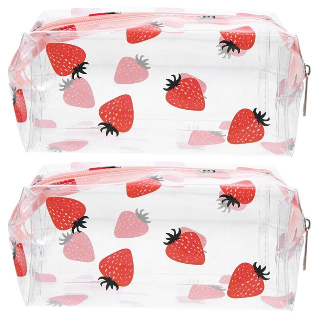 2 Pcs Sac de Toilette Transparent Multifonction Portable Imperméable Sac Cosmétique Fourniture de Camping