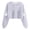 Gray#womens cropped sweatshirt, variant on Lcziwo Halloween Crop Sweatshirt for Women Cute Ghost Graphic Tops Lantern Long Sleeve Crewneck Sweatshirt Spooky Season Fall Fashion Pullover Green,XL