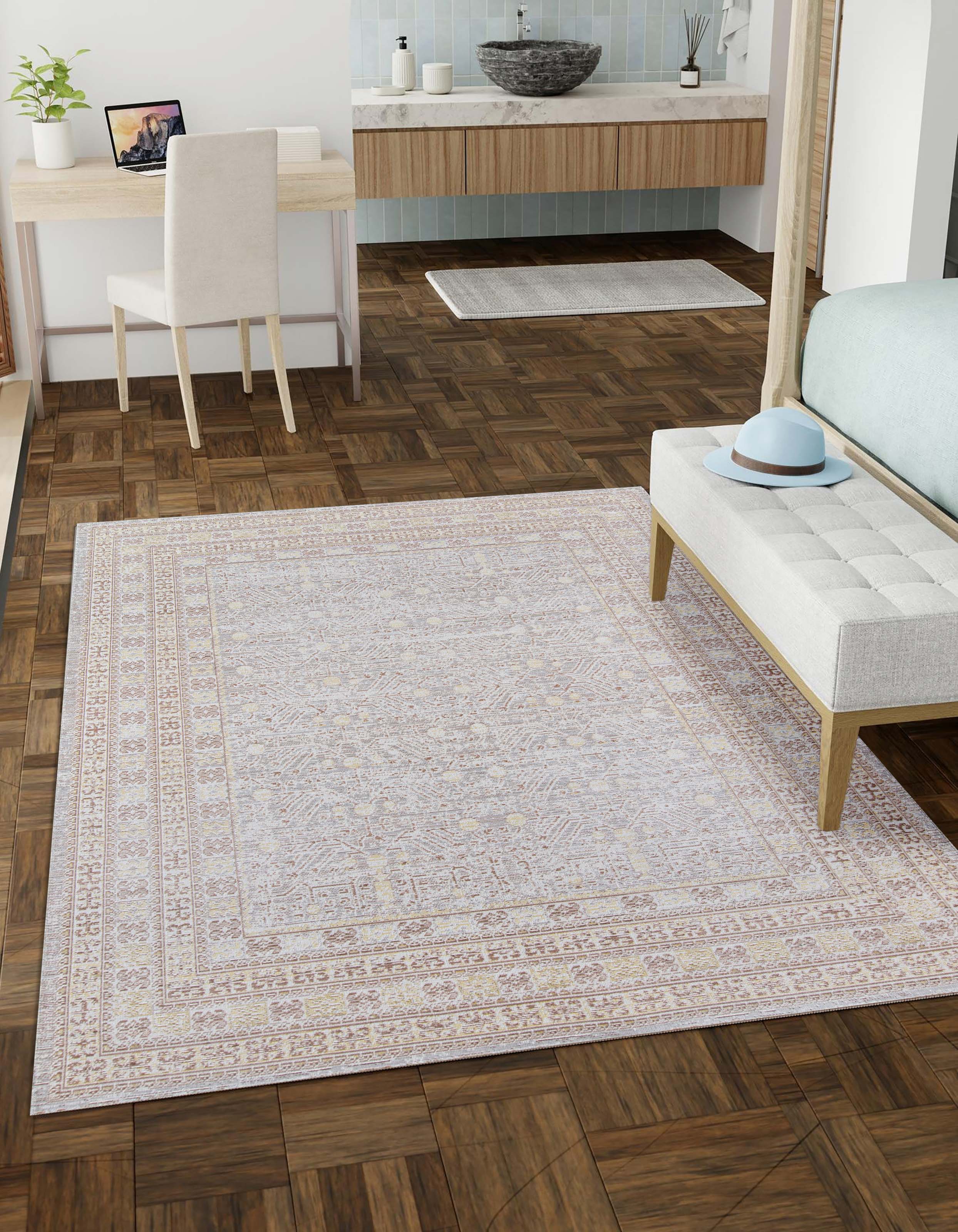 ECARPET Valeria Traditional Area Rug for Living Room, Bedroom, Dining Entrance, Hallway and More.