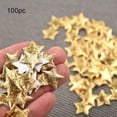 thumbnail image 1 of Vaidha 100pc Gold Cloth Christmas Five-pointed Star Confetti Home Decoration 2cm, 1 of 3
