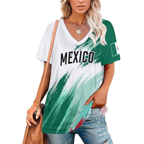 Chandail de Soccer du Mexique Personnalisé pour Femmes, Chandail 2026 Personnalisé avec Votre Nom et Numéro